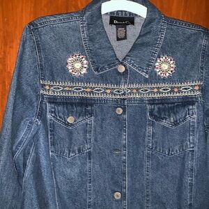 Denim & Co Lovely Jean Jacket Size M